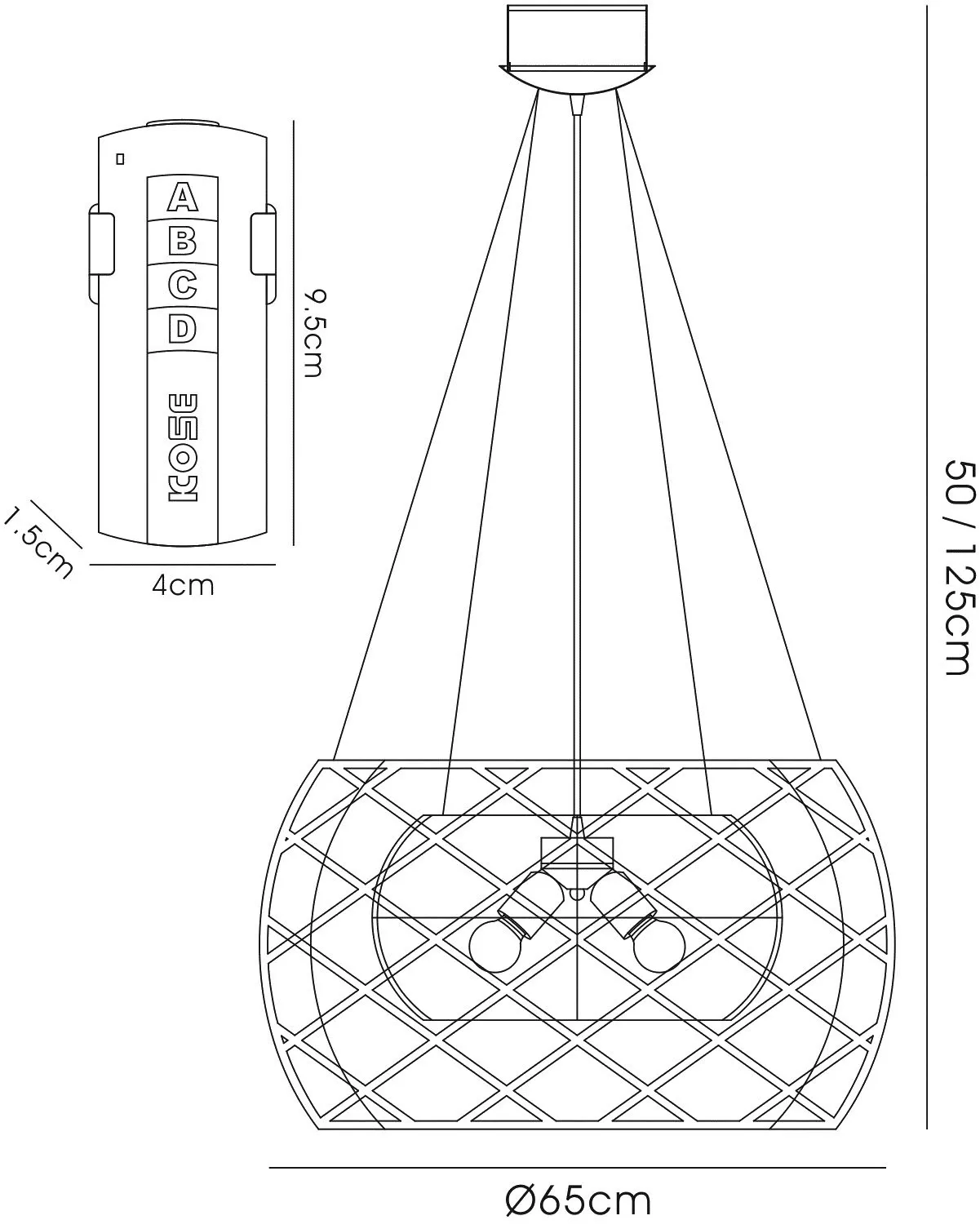 Atria Glass Pendant 3 Light IL30791  Diyas Atria